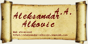 Aleksandar Alković vizit kartica